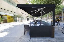 Parasol azores d in a public space